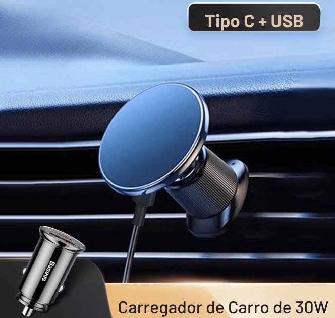 MrMesquita_ShopCarregador Sem Fios Magnético para iPhone - Suporte de Carro RápidoMrMesquita_Shop