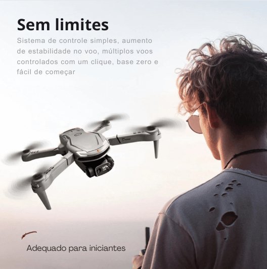 MrMesquita_ShopDrone V88 SkyMaster: imagem 8K, GPS 5G, Dupla Câmera HD, Dobrável e com Controle Remoto de ObstáculosMrMesquita_Shop