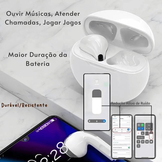 MrMesquita_ShopFones Sem Fios Potentes: Som PuroMrMesquita_Shop