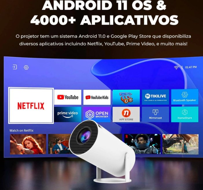 MrMesquita_ShopProjetor 4K Android 11 – Cinema em Casa com Alta DefiniçãoMrMesquita_Shop