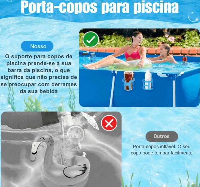 MrMesquita_ShopSuporte Multifuncional para Bebidas à Beira da Piscina - Pack de 1/4 PeçasMrMesquita_Shop