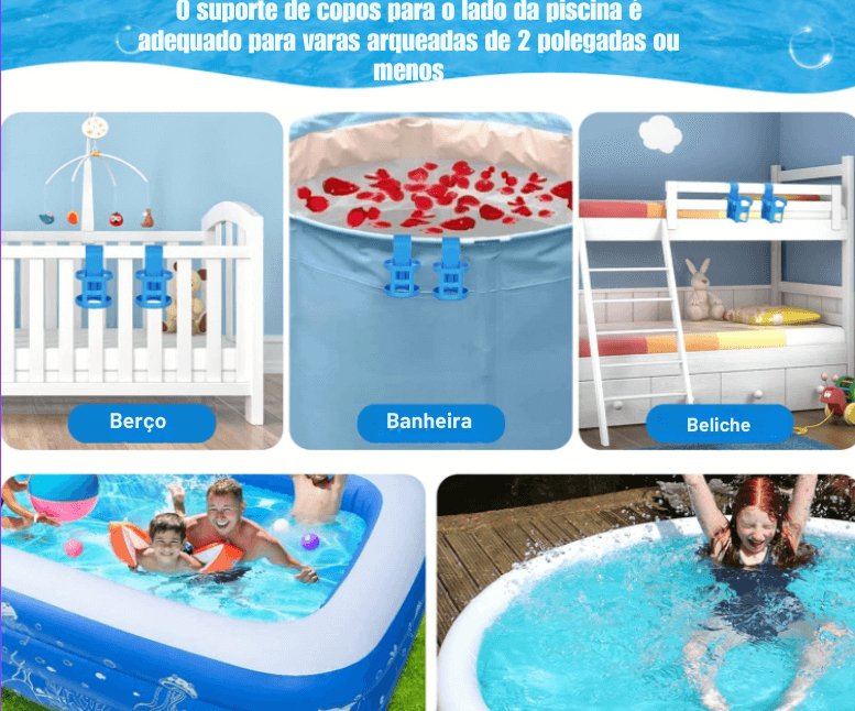 MrMesquita_ShopSuporte Multifuncional para Bebidas à Beira da Piscina - Pack de 1/4 PeçasMrMesquita_Shop