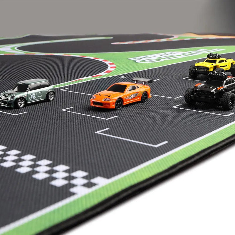 MrMesquita_ShopTapete de Corrida Turbo Racing 1:76 RC – A Pista Portátil Ideal para Corridas de Mesa - 120 x 80 cm:MrMesquita_Shop