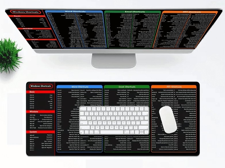 MrMesquita_ShopTapete de Rato e Teclado com Atalhos para Microsoft OfficeMrMesquita_Shop