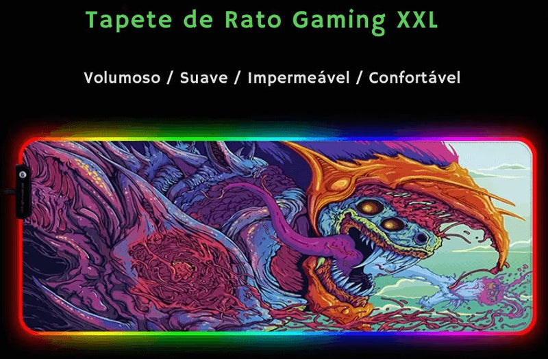 MrMesquita_ShopTapete de Rato Gaming XXL - Superfície Antiderrapante com Efeitos RGBMrMesquita_Shop